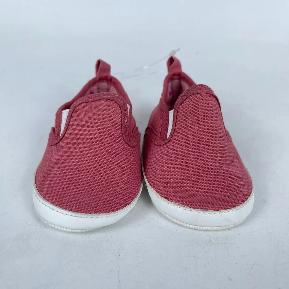 Child of Mine by Carter's Baby Kids Shoes Size 0-3M Pink Canvas Slip On GFG59926